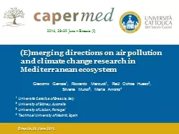 (E)merging directions on air pollution and climate change research in Mediterranean