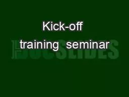 Kick-off training  seminar