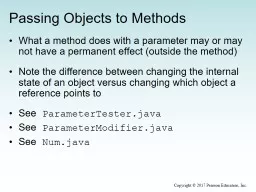 Passing Objects to Methods