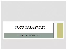 D1A.11.0020 /5A CUCU SARASWATI