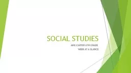 SOCIAL STUDIES MRX.CARTER 6TH GRADE 