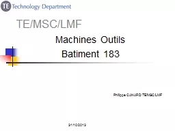 TE/MSC/LMF Machines  Outils
