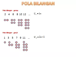 POLA   BILANGAN 2 4 6 8 10