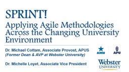 SPRINT! Applying Agile Methodologies