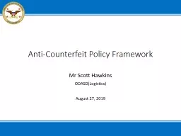 Anti-Counterfeit Policy Framework