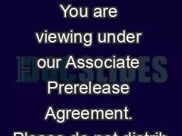 Closed Announcement You are viewing under our Associate Prerelease Agreement. Please do