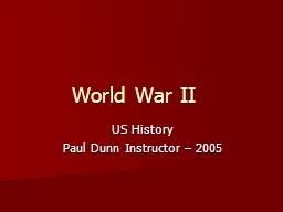 World War II	 US History
