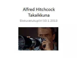 PPT-Alfred Hitchcock Takaikkuna