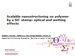 Scalable nanostructuring on polymer by a SiC stamp: