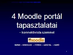 4 Moodle portál tapasztalatai