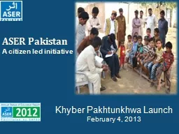 ASER Pakistan A  citizen led