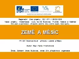 PPT-ZEMĚ A MĚSÍC Pří_031_Rozmanitost přírody – Země