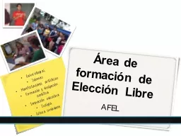 Área de formación de Elección Libre