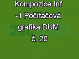 Kompozice Inf -1 Počítačová grafika DUM č. 20