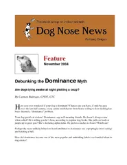 Feature November  Debunking the Dominance Myth Are dog