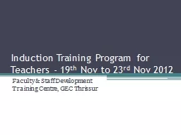 Induction Training Program for Teachers - 19