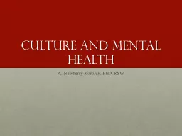 Culture and mental health