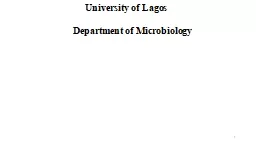 University of Lagos Department of Microbiology
