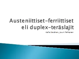 Austeniittiset-ferriittiset