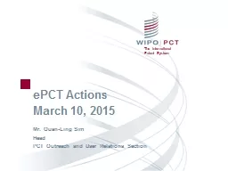 ePCT  Actions March 10, 2015