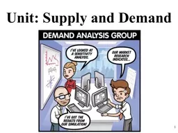 Unit: Supply and Demand 1