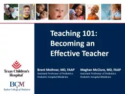 Teaching 101: Becoming an Effective Teacher