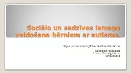 Sociālo un  sadzīves  iemaņu