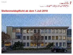 Stellenmeldepflicht ab dem 1.Juli 2018