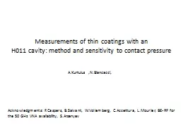 Measurements of thin coatings with an