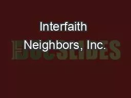 Interfaith Neighbors, Inc.