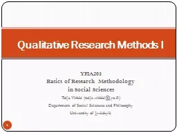 YFIA205 Basics of  Research