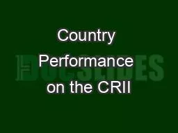 Country Performance on the CRII