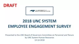 2018  UNC System  employee engagement survey