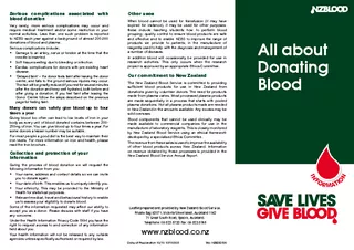 Serious complications associated with blood donation V