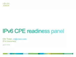 IPv6 CPE readiness panel