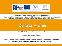 PPT-Pří_276_Živá příroda_Zvířata v zimě