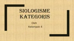 siologisme kategoris Oleh