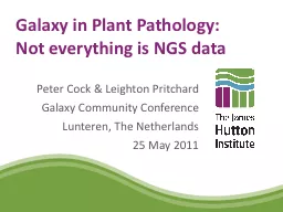 Galaxy in Plant Pathology: