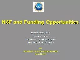 NSF and Funding Opportunities
