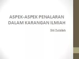 Siti   Zulzilah ASPEK-ASPEK PENALARAN DALAM KARANGAN ILMIAH