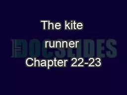 The kite runner Chapter 22-23