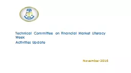 Technical Committee on Financial Market Literacy Week