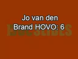   Jo van den Brand HOVO: 6