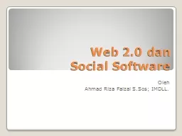 Web 2.0  dan   Social Software