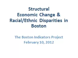 Structural                                     Economic Change & Racial/Ethnic Disparities in B