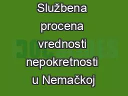 Službena procena vrednosti nepokretnosti u Nemačkoj