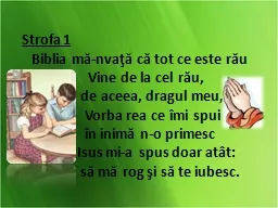 Strofa  1    Biblia  mă-nvaţă