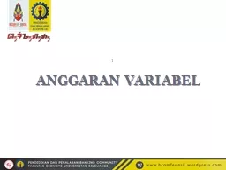 ANGGARAN VARIABEL 1 PENGERTIAN