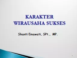 1 KARAKTER WIRAUSAHA SUKSES