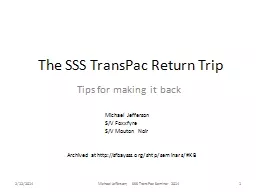 PPT-The SSS TransPac Return Trip